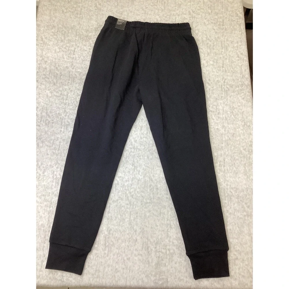 Adidas Mens Black French Terry Tapered Leg Regular Fit Jogger Pants HA4347‎ L